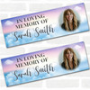 Personalised Party Banner For Funeral Wake Photo Loving Memory Clouds