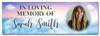 Personalised Party Banner For Funeral Wake Photo Loving Memory Clouds