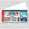 Japan Boarding Pass Personalised Gift Voucher Surprise Holiday Trip Ticket