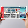Japan Boarding Pass Personalised Gift Voucher Surprise Holiday Trip Ticket