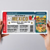 Mexico Boarding Pass Personalised Gift Voucher Surprise Holiday Trip Ticket