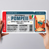 Pompeii Italy Boarding Pass Personalised Gift Voucher Surprise Break Trip Ticket