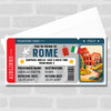 Rome Italy Boarding Pass Personalised Gift Voucher Surprise Holiday Trip Ticket