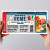 Rome Italy Boarding Pass Personalised Gift Voucher Surprise Holiday Trip Ticket