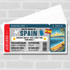 Spain Beach Boarding Pass Personalised Gift Voucher Surprise Holiday Trip Ticket
