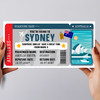 Sydney Boarding Pass Personalised Gift Voucher Surprise Ticket