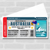 Australia Boarding Pass Personalised Gift Voucher Surprise Holiday Trip Ticket