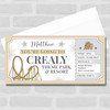 Theme Park Crealy Gold Stars Personalised Gift Voucher Surprise Ticket