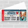 Venice Italy Boarding Pass Personalised Gift Voucher Surprise Break Trip Ticket