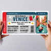 Venice Italy Boarding Pass Personalised Gift Voucher Surprise Break Trip Ticket
