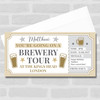 Brewery Tour Gold Star Personalised Gift Voucher Surprise Ticket