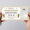 Brewery Tour Gold Star Personalised Gift Voucher Surprise Ticket