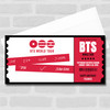 BTS World Tour Concert Personalised Gift Voucher Surprise Ticket