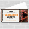 Evanescence Uk Tour Personalised Gift Voucher Surprise Concert Ticket