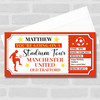 Football Stadium Tour Red Personalised Gift Voucher Surprise Ticket