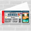 Hawaii Boarding Pass Personalised Gift Voucher Surprise Holiday Trip Ticket