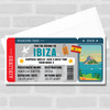 Ibiza Spain Boarding Pass Personalised Gift Voucher Surprise Ticket