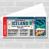 Iceland Boarding Pass Personalised Gift Voucher Surprise Holiday Trip Ticket