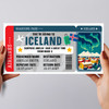 Iceland Boarding Pass Personalised Gift Voucher Surprise Holiday Trip Ticket