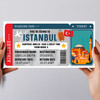 Istanbul Turkey Boarding Pass Personalised Gift Voucher Surprise Trip Ticket