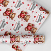 Personalised Wrapping Paper Wedding Anniversary Cute Teddy Any Year Gift Wrap