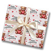 Personalised Wrapping Paper Wedding Anniversary Cute Teddy Any Year Gift Wrap