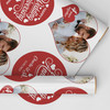 Personalised Wrapping Paper Wedding Anniversary Heart Photo Red Happy Gift Wrap