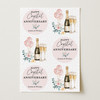 Personalised Wrapping Paper 15th Crystal Wedding Anniversary Floral Champagne