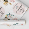 Personalised Wrapping Paper 1st Paper Wedding Anniversary Floral Champagne