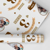 Personalised Wrapping Paper 3rd Wedding Anniversary 3 Year Photo Leather Heart
