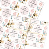 Personalised Wrapping Paper 40th Ruby Wedding Anniversary Champagne Glasses
