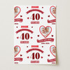 Personalised Wrapping Paper 40th Wedding Anniversary 40 Year Photo Ruby Heart