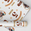 Personalised Wrapping Paper 5th Wedding Anniversary 5 Year Photo Wood Heart