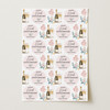 Personalised Wrapping Paper 5th Wood Wedding Anniversary Champagne Glasses