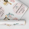 Personalised Wrapping Paper 70th Platinum Wedding Anniversary Floral Champagne