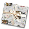 Personalised Wrapping Paper 70th Platinum Wedding Anniversary Floral Photo