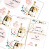 Personalised Wrapping Paper 75th Diamond Wedding Anniversary Floral Champagne