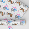 Personalised Wrapping Paper Baby Shower Feet Gender Reveal Boy Or Girl Photo