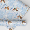 Personalised Wrapping Paper Baby Shower Blue It's A Boy Photo Gender Reveal