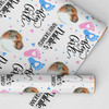 Personalised Wrapping Paper Baby Shower Gender Reveal Feet Boy Or Girl Photo