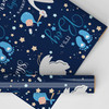 Personalised Wrapping Paper Baby Shower Gender Reveal It's A Boy Blue Stork Baby