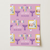 Personalised Wrapping Paper Christening Day Girl Photo Font Pink Gift Wrap