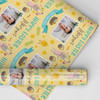Personalised Wrapping Paper Easter Photo Bunny Chick Star Yellow Gift Wrap