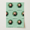 Personalised Wrapping Paper Good Luck Photo Four Leaf Clover Green Gift Wrap