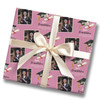 Personalised Wrapping Paper Graduation Female Her Pink Background Graduation Hat