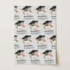 Personalised Wrapping Paper Graduation Floral Hat Custom Gift Wrap