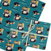 Personalised Wrapping Paper Graduation Male Him Turquoise Graduation Hat Photo
