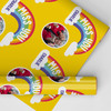 Personalised Wrapping Paper Miss You Photo Rainbow Yellow Custom Gift Wrap