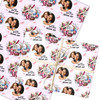Personalised Wrapping Paper Mother's Day Floral Basket Photo Custom Gift Wrap