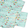Personalised Wrapping Paper Mother's Day Grandma Floral Mint Custom Gift Wrap